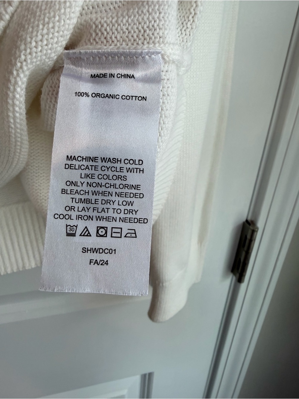 Quince Women’s 100% Organic Cotton Mock Neck Sweater Ivory NWT Size Large - Picture 6 of 10